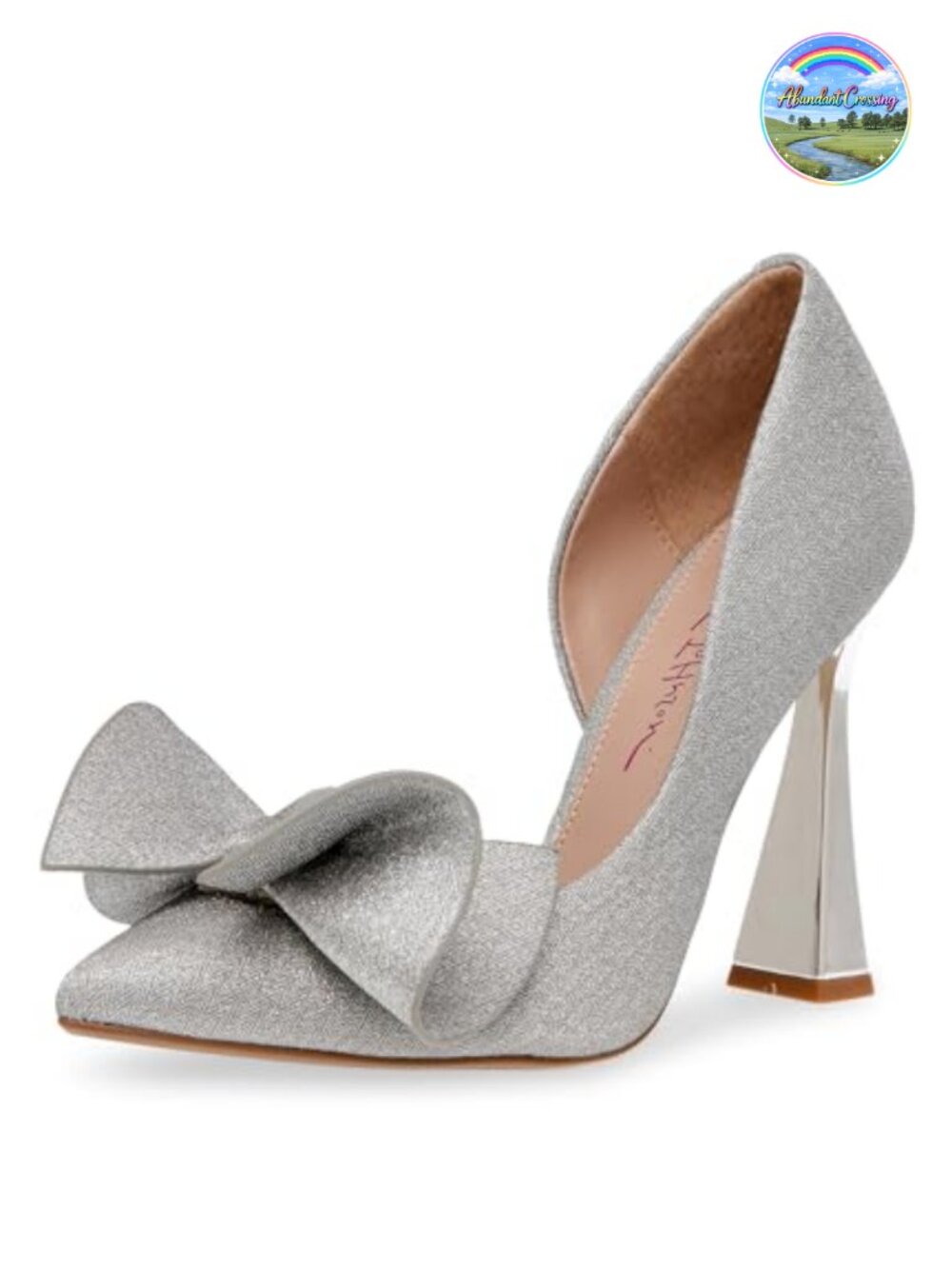 Pointed Toe Slingback Pump with Bow Detail Heeled